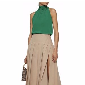 VANESSA SEWARD Silk Crepe de Chine tie neck top